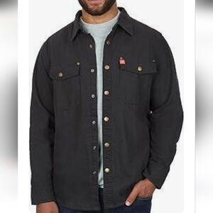 The American Outdoorsmen Men's Dark Gray Fleece-lined Utility Shirt Jacket SZ M